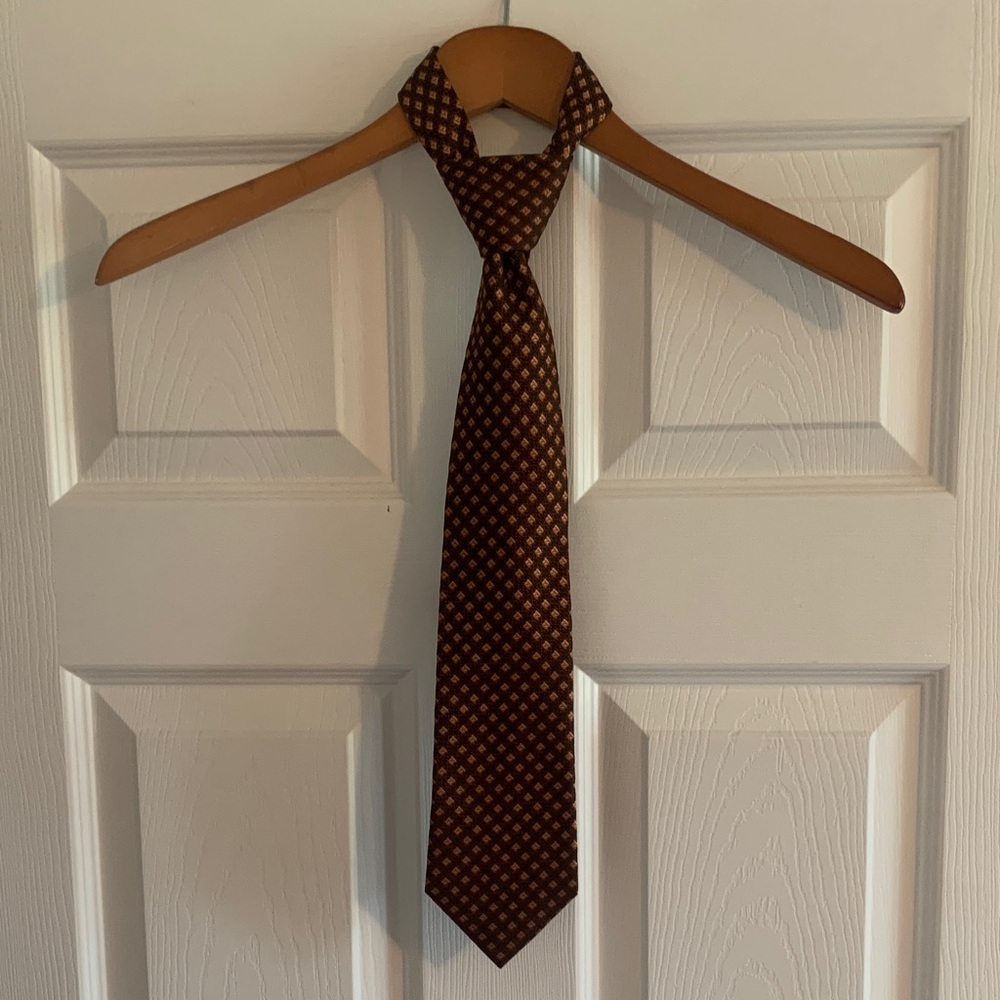 Kenneth Cole Reaction Brown Geometric Tie